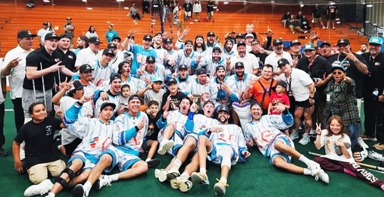 The Six Nations Chiefs won their eighth Mann Cup championship in franchise history last year. Photo courtesy Six Nations Chiefs.