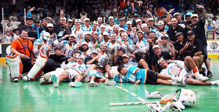 Six Nations Chiefs carry the Mann Cup