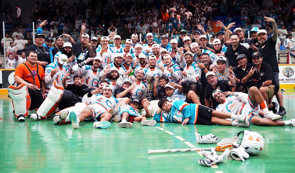 Six Nations Chiefs carry the Mann Cup