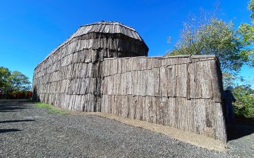 Ganohsa’o:weh longhouse rose from the ashes. (Photo by Jim C. Powless)
