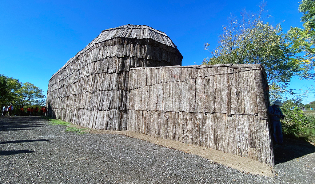 Ganohsa’o:weh longhouse rose from the ashes. (Photo by Jim C. Powless)