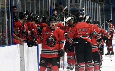 The Six Nations Ironmen were able to celebrate a win in their first NPHL game on Sunday. Photo courtesy Six Nations Ironmen.