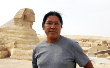 Mother Earth is full of wonder and I am fortunate to have filled my eyes with many incredible sites. Here I am on a visit to the Sphinx at the Giza Plateau with the historic Pyramids of Egypt in Cairo. (Photo provided by X Kataquapit)