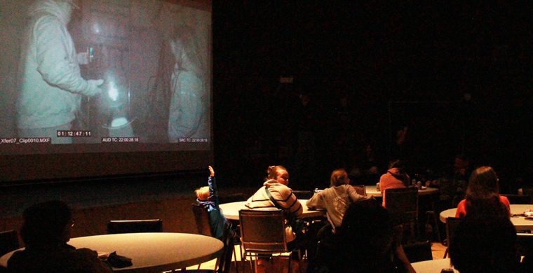 The audience at the “Mush Hole” were excited to see the investigations. (Photos by Carly McHugh)