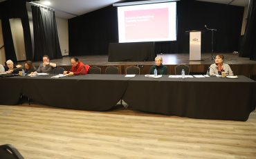 Six Nations Band Councillors faced the community on the annual audit and outlined what they have been working on. (Photo by Jim C. Powless)