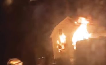 A two storey home went up in flames Dec. 10, 2025. There were no injuries in the fire. (Facebook Photos)