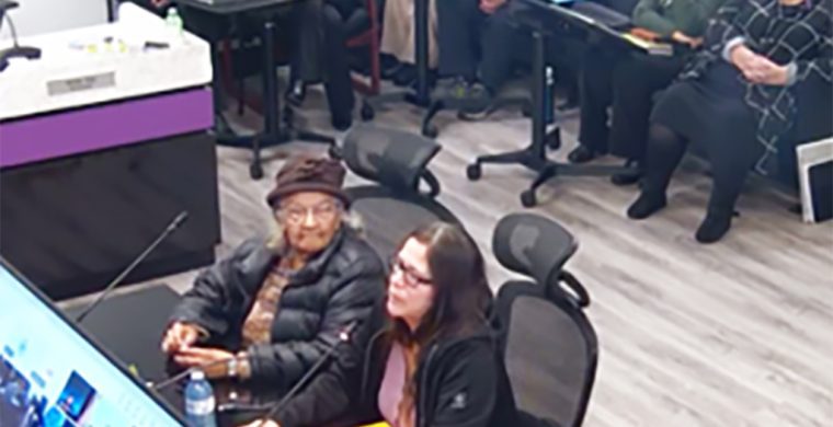 Nancy Porter and Jan Longboat speak to Six Nations Elected Council