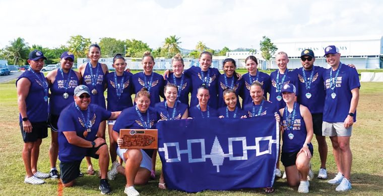 The Haudenosaunee Nationals women’s lacrosse squad won the gold medal in its division at a Puerto Rico tournament. Photo courtesy Haudenosaunee Nationals.