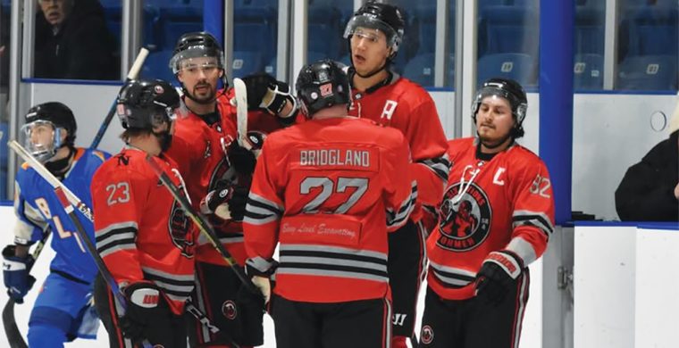 Six Nations Ironmen were downed 7-5 Sunday at the Six Nations Sports & Cultural Memorial Centre.