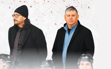 Ryan Davis, on left, and Darrell Anderson, were named coach of the year and executive of the year, respectively for the NPHL’s Metropolitan Conference. (Supplied Photo).