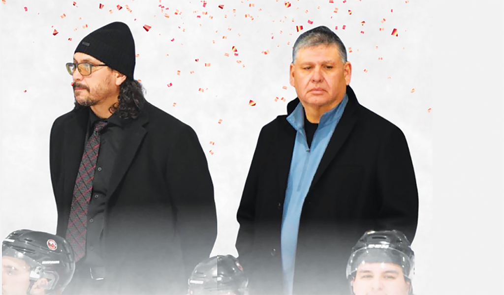 Ryan Davis, on left, and Darrell Anderson, were named coach of the year and executive of the year, respectively for the NPHL’s Metropolitan Conference. (Supplied Photo).