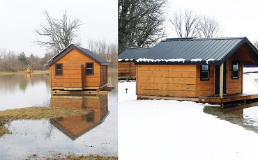 It’s March and that usually means changing weather happens over days, but last Friday, Six Nations and surrounding areas were hit with almost torrential rains only to have them slip into a blizzard Friday, March 13. (Photos by Jim C. Powless and Alex Murray)