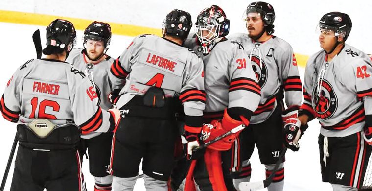 The Six Nations Ironmen wrapped up their opening-round playoff series on Saturday as they eliminated the Halton Hills Coyotes. Photo by Honee Anderson.