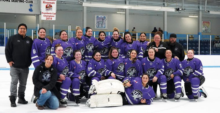 The Six Nation Stars, a first-year team, have qualified for the Ontario Women's Hockey Association championships next month. Photo by Irelynn Gross.