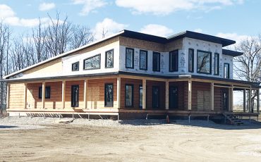 Six Nations welcome centre is nearing completion. (Photo by Alex Murray)