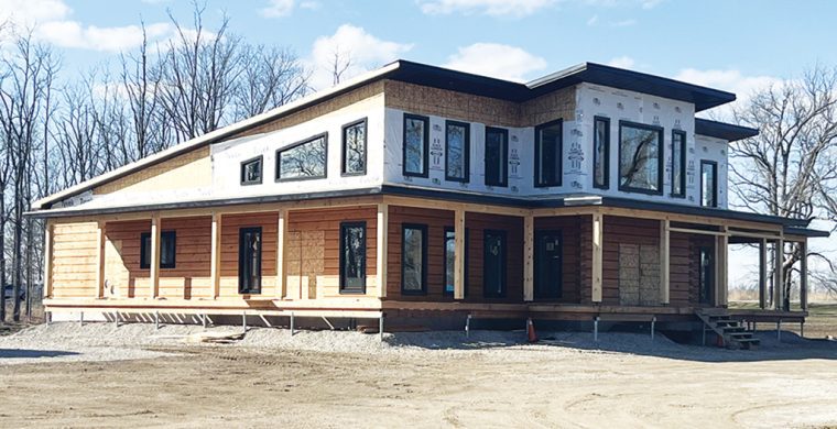 Six Nations welcome centre is nearing completion. (Photo by Alex Murray)