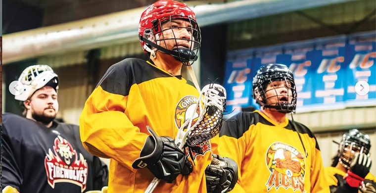 Some old and new faces were among those who attended the opening day of tryouts for the Six Nations Rivermen. (Photo by Andrew Van Every.)