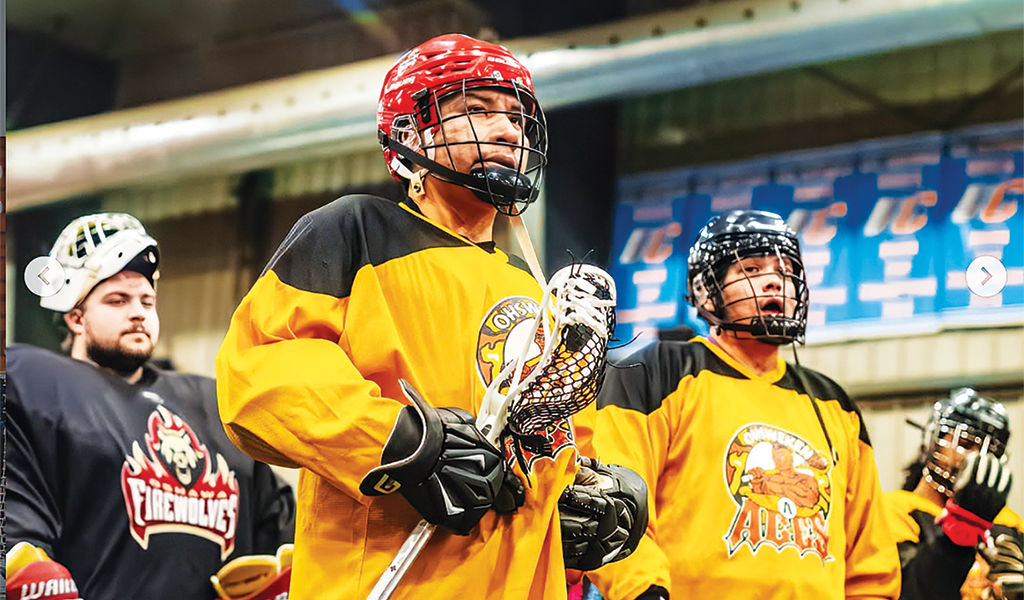 Some old and new faces were among those who attended the opening day of tryouts for the Six Nations Rivermen. (Photo by Andrew Van Every.)