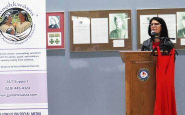 Ganohkwasra Family Assault Services Murdered and Missing Indigenous Women and Girls (MMIWG) Executive Director, Sandra Montour is excited about their message taking flight! (Supplied Photo)