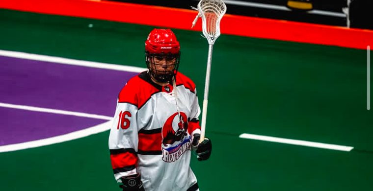 Ross Hill scored the game-winning goal for the Six Nations Rivermen on Saturday. (Photo by Andrew VanEvery)
