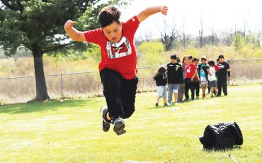 Six Nations schools’ Track and Field events have begun with flying fun.