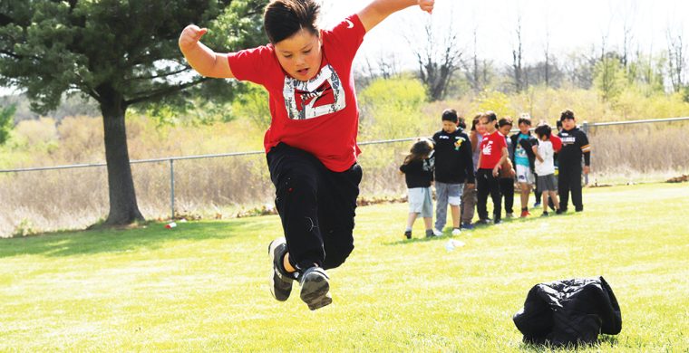 Six Nations schools’ Track and Field events have begun with flying fun.