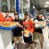 Six Nations Lacrosse Rebels youth team came to volunteer at this year’s Bread and Cheese armed with smiles and bread and cheese. (Photo by Alex Murray)