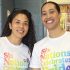 Volunteers Rachel Montour and Sage Takacs handed out food tickets to Six Nations Pride attendees!