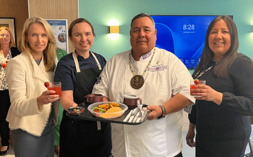Chef Rick Powless (centre) along with Bonnie Camm, Breanne Coulton, and Michelle Bomberry. (Supplied Photo)