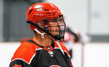 David Anderson, a key member of the Six Nations Rivermen last season, played his first game of the season for the club this past Saturday in Belleville. Photo by Andrew VanEvery.