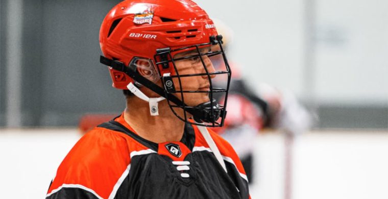 David Anderson, a key member of the Six Nations Rivermen last season, played his first game of the season for the club this past Saturday in Belleville. Photo by Andrew VanEvery.