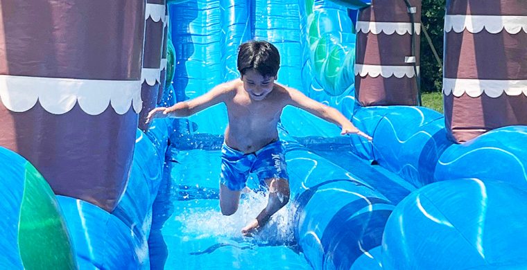 There may not have been crowds, but Six Nations’ Solidarity Day event meant fun was keeping cool in the sun. See story page 4. (Photo by Alex Murray)