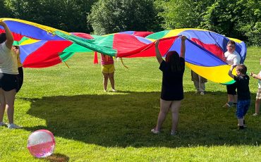 Everyone loves the beach and the games that go with it! OMSK held its annual beach day with students enjoying a variety of games and of course a barbecue Monday. (Photo by Alex Murray)