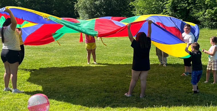 Everyone loves the beach and the games that go with it! OMSK held its annual beach day with students enjoying a variety of games and of course a barbecue Monday. (Photo by Alex Murray)