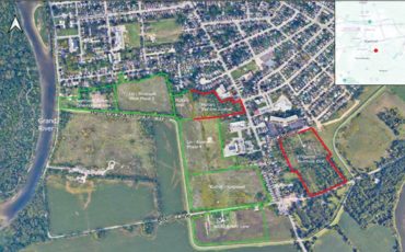 Map showing Birkett Lane development