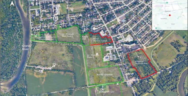 Map showing Birkett Lane development