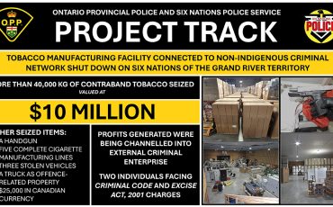In May 2025, Six Nations Police combined forces investigation shut down a massive contraband operation on Chiefswood Road that saw two non-Six Nations men charged. Just months later SNP shut down a massive operation on Seneca Road.