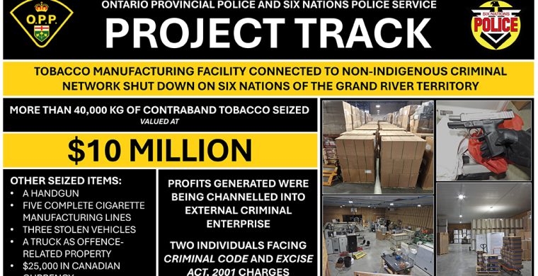 In May 2025, Six Nations Police combined forces investigation shut down a massive contraband operation on Chiefswood Road that saw two non-Six Nations men charged. Just months later SNP shut down a massive operation on Seneca Road.