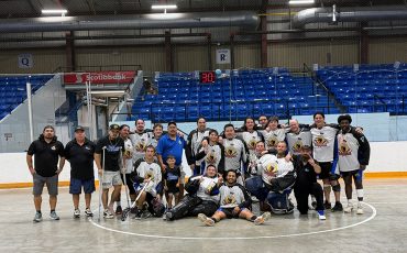 The Six Nations Tomahawks captured the Senior Series Lacrosse’s B Division title on Sunday. (Photo courtesy Six Nations Tomahawks.)