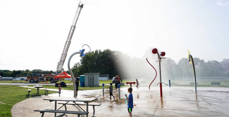 Six Nations Fire and Emergency Services showed the community how to beat the heat with splash day fun at the community grounds. (See Photo Essay by Jim C. Powless)