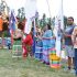 The Mattagami FN 12th Annual Pow Wow was held on August 15 and 16, 2026. Pictured is Chief Jennifer Constant, Mattagami FN (in the green dress) leading the flag bearers for the opening of the first day of the Pow Wow on Saturday August 15. (Photo by X Kataquapit)