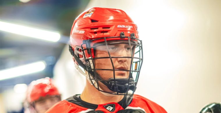 Six Nations member David Anderson was selected in the first round, ninth over-all, by the Georgia Swarm in this year’s National Lacrosse League draft. (Photo by Full Throttle Media.)
