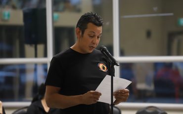 A Six Nations man representing the Rotiskenrakehte issued a notice to the Six Nations Elected Council, Brantford and SPA2 Kandowners Group to cease and desist all development activities along Birkett Lane in Brantford ...page 3. (Photo by Jim C. Powless)