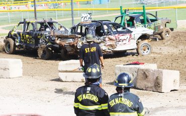 The annual Six Nations Fall Fair brought out the crowds including Six Nations Firefighters to help keep audiences safe during events like the popular chariot races. (Photos by Jim C. Powless)
