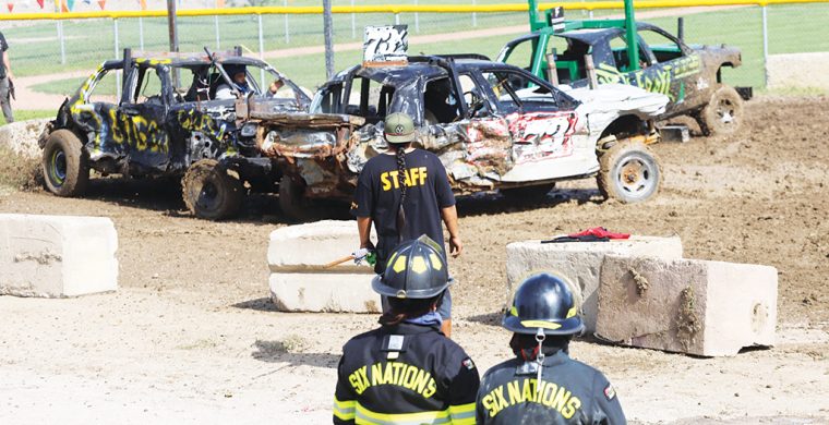 The annual Six Nations Fall Fair brought out the crowds including Six Nations Firefighters to help keep audiences safe during events like the popular chariot races. (Photos by Jim C. Powless)