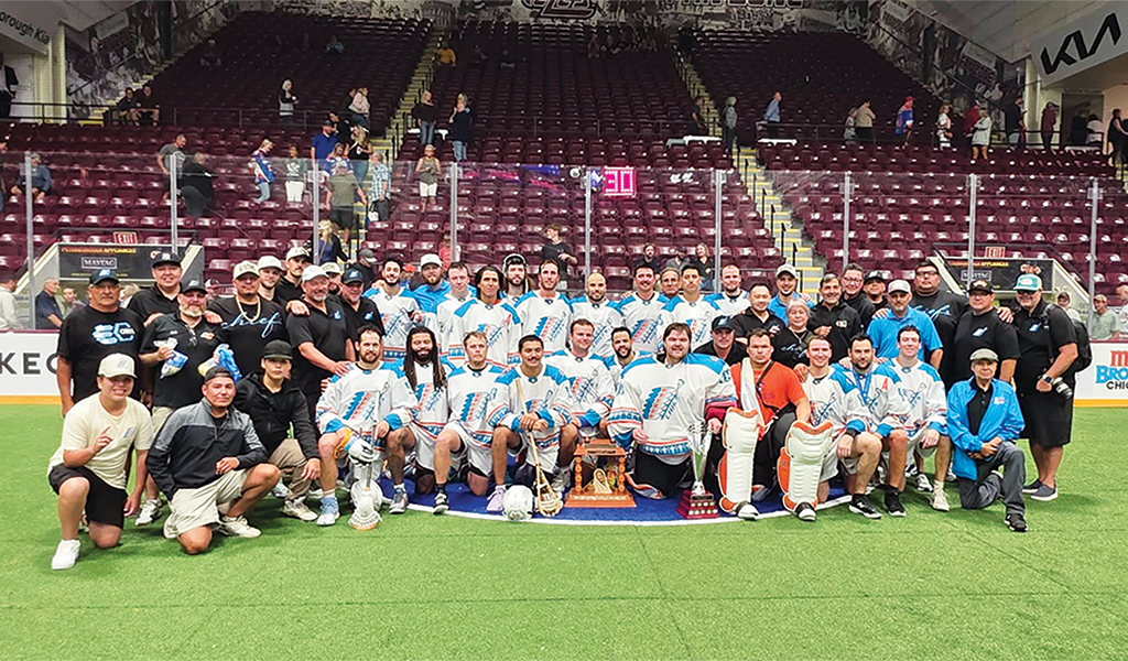 The Six Nations Chiefs won the MSL title on Sunday in Peterborough and will host this year’s Mann Cup series. (Photo courtesy MSL.)