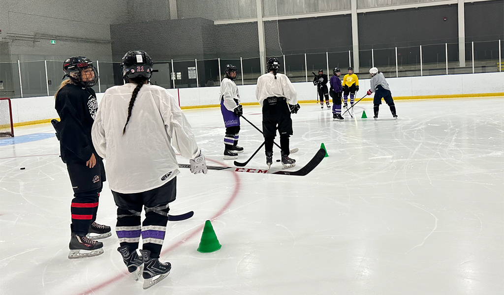 The Six Nations Stars held their first on-ice session for the upcoming season in late August. (Photo courtesy Six Nations Stars.)