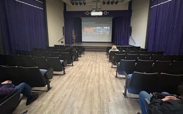 The crowd was small for the opening day of Six Nations’ long awaited court case on its outstanding land rights case at the GREAT theatre Monday (Oct. 5). (Photo by Barbara Latkowski)