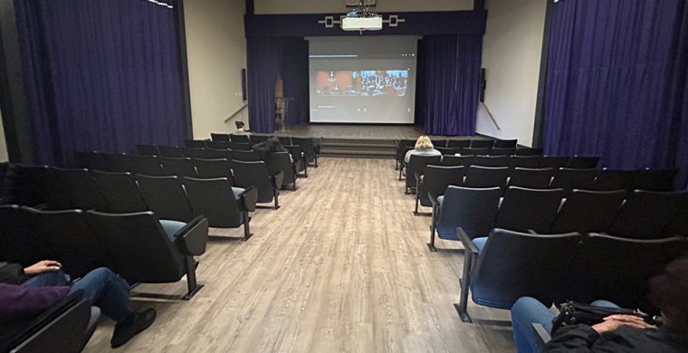 The crowd was small for the opening day of Six Nations’ long awaited court case on its outstanding land rights case at the GREAT theatre Monday (Oct. 5). (Photo by Barbara Latkowski)