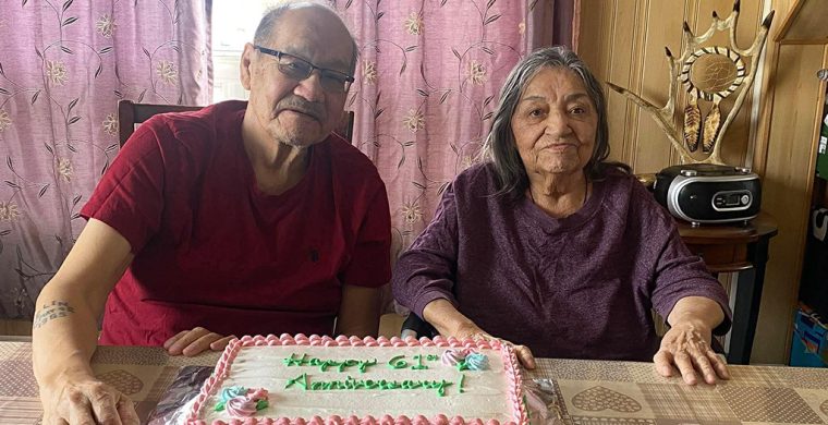 Celebrating their 61st wedding anniversary on May 9, 2025 are past Attawapiskat FN Chief John B Nakogee and Celine Mary (Kataquapit) Nakogee. (Photo provided by Nakogee Family)
